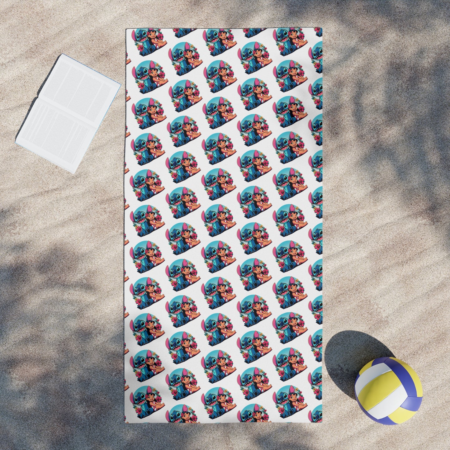 Retro Surf Lilo & Stitch Pattern Beach Towel