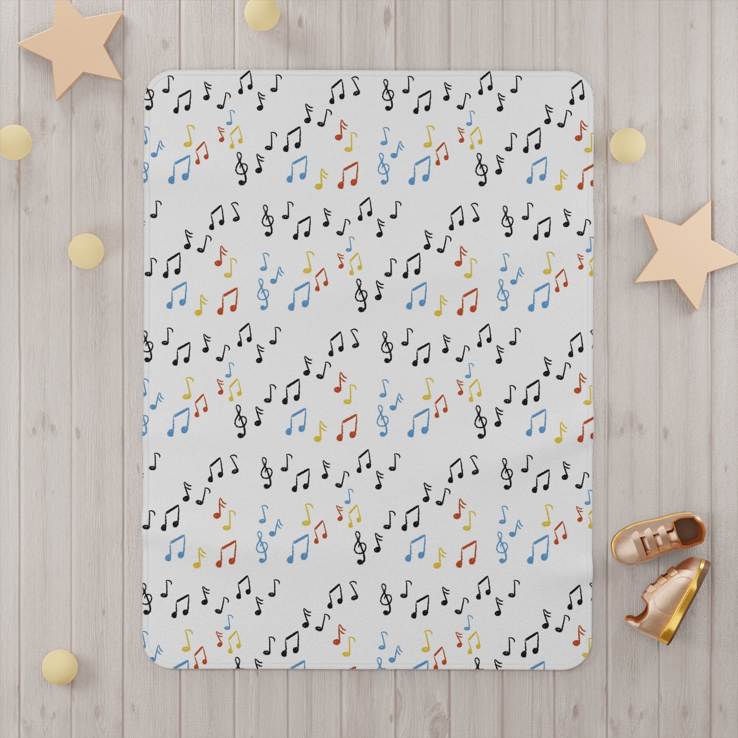 Nutrition Queen Music Notes Toddler Blanket
