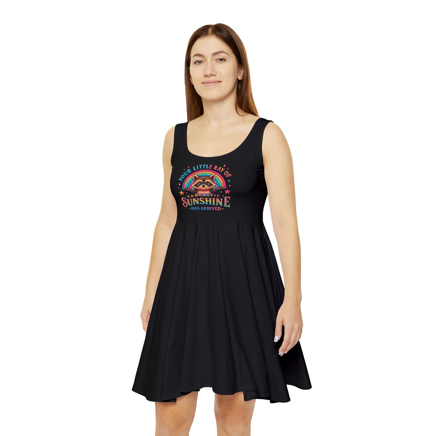 'Your Little Ray of Sunshine Has Arrived' Women's Skater Dress - Black
