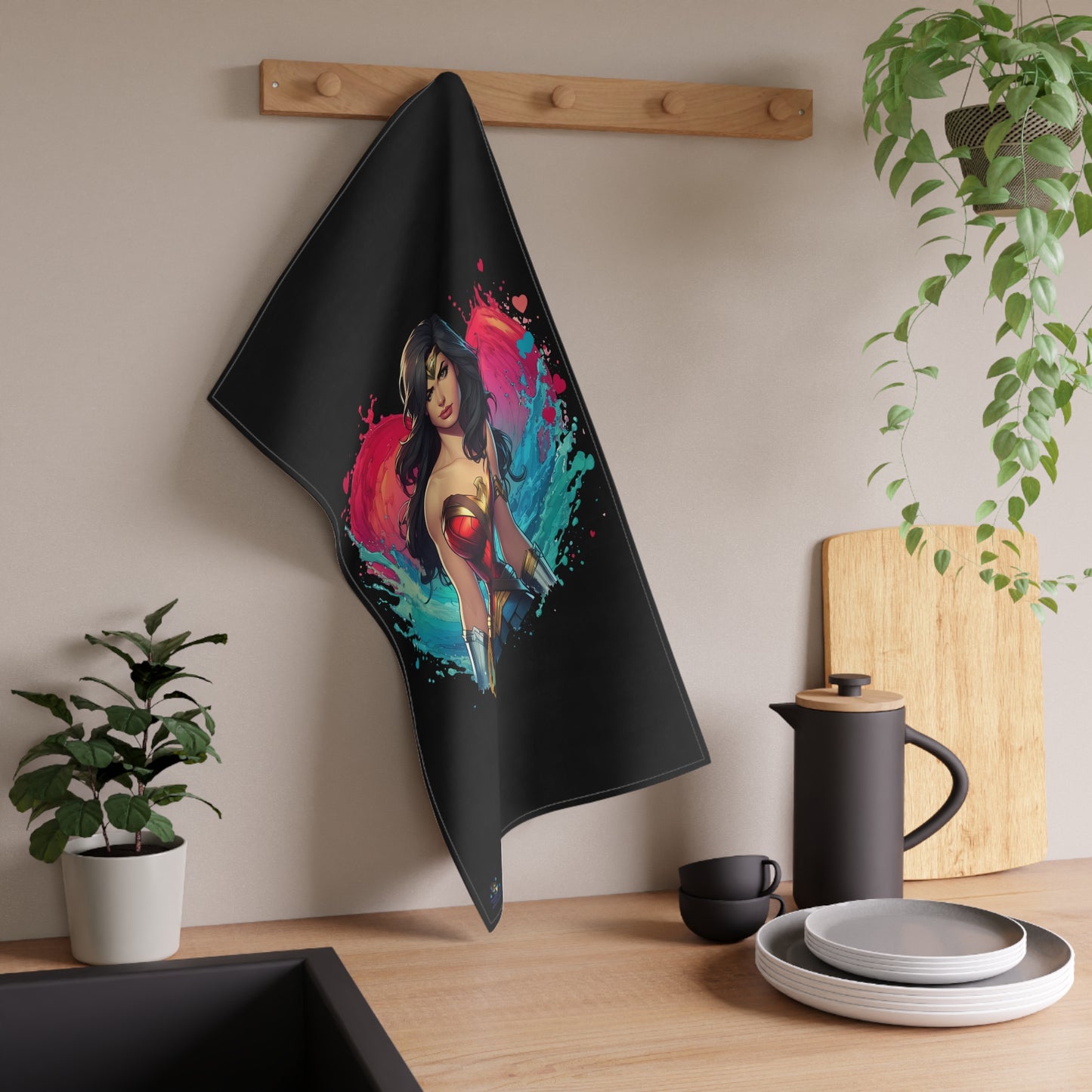 Wonder Woman Splash Tea Towel