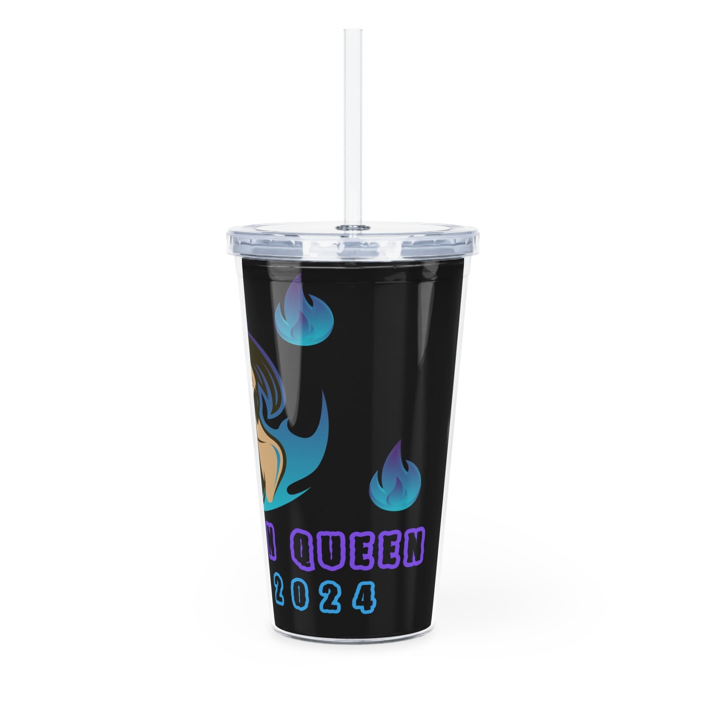 Nutrition Queen Plastic Tumbler with Straw
