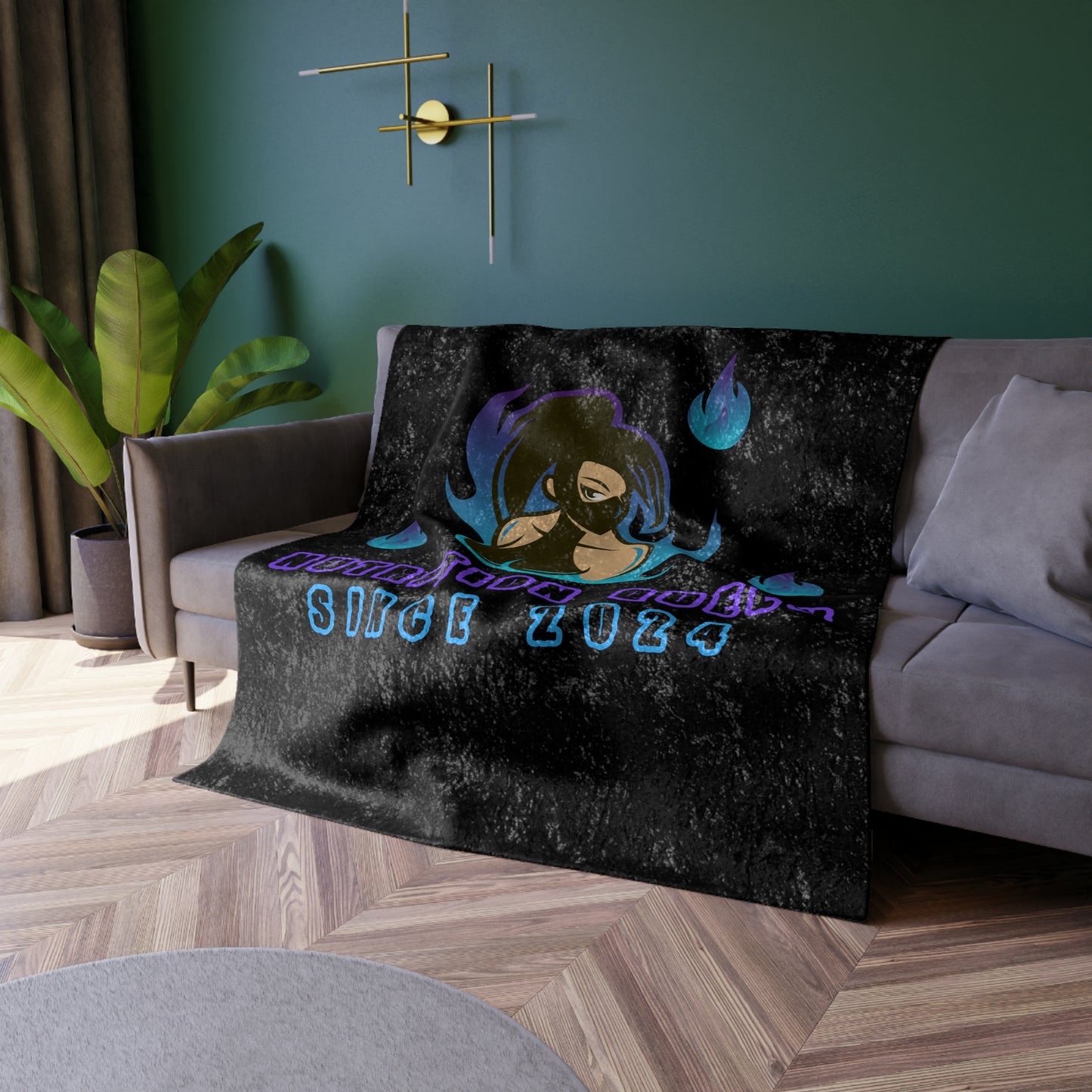 Nutrition Queen Crushed Velvet Blanket