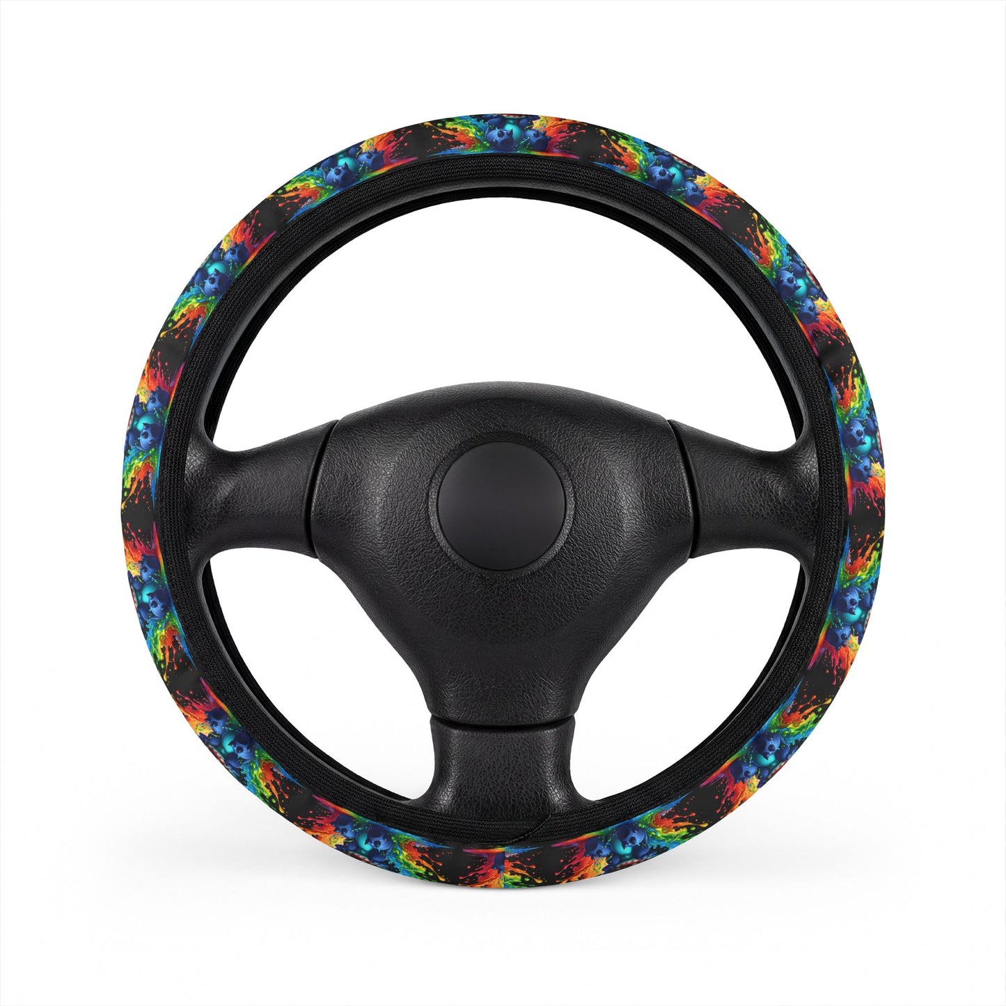 Stitch Rainbow Splash Steering Wheel Cover