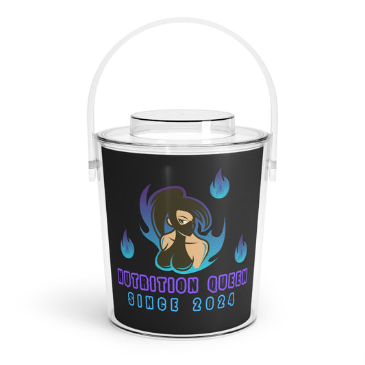 Nutrition Queen Ice Bucket with Tongs