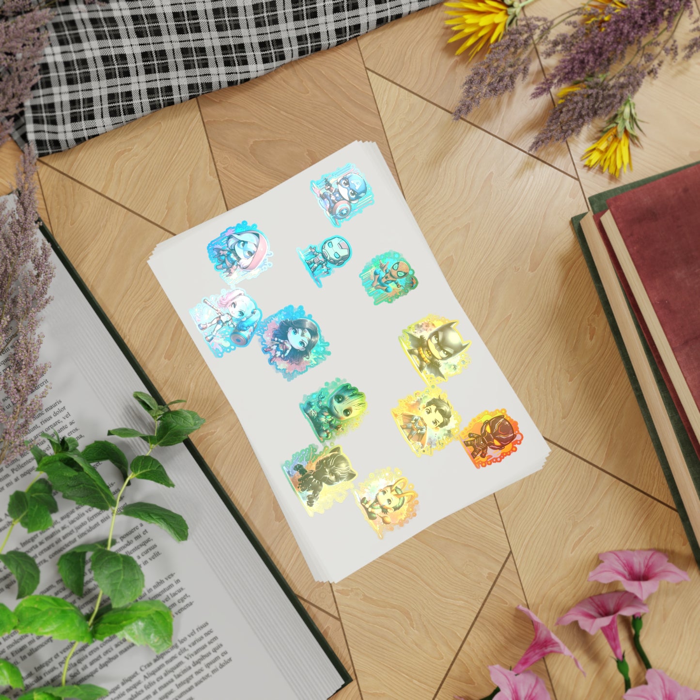 Cute Baby Marvel & DC Character Sticker Sheet Set — 5PCS