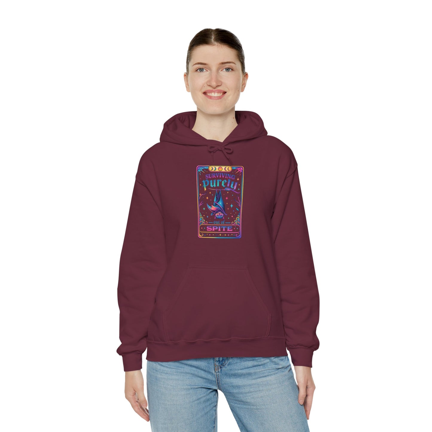 'Still Surviving Purely on Spite' Sarcastic Hoodie