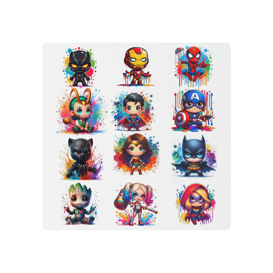 Cute Baby Marvel & DC Character Temporary Tattoos Sheet