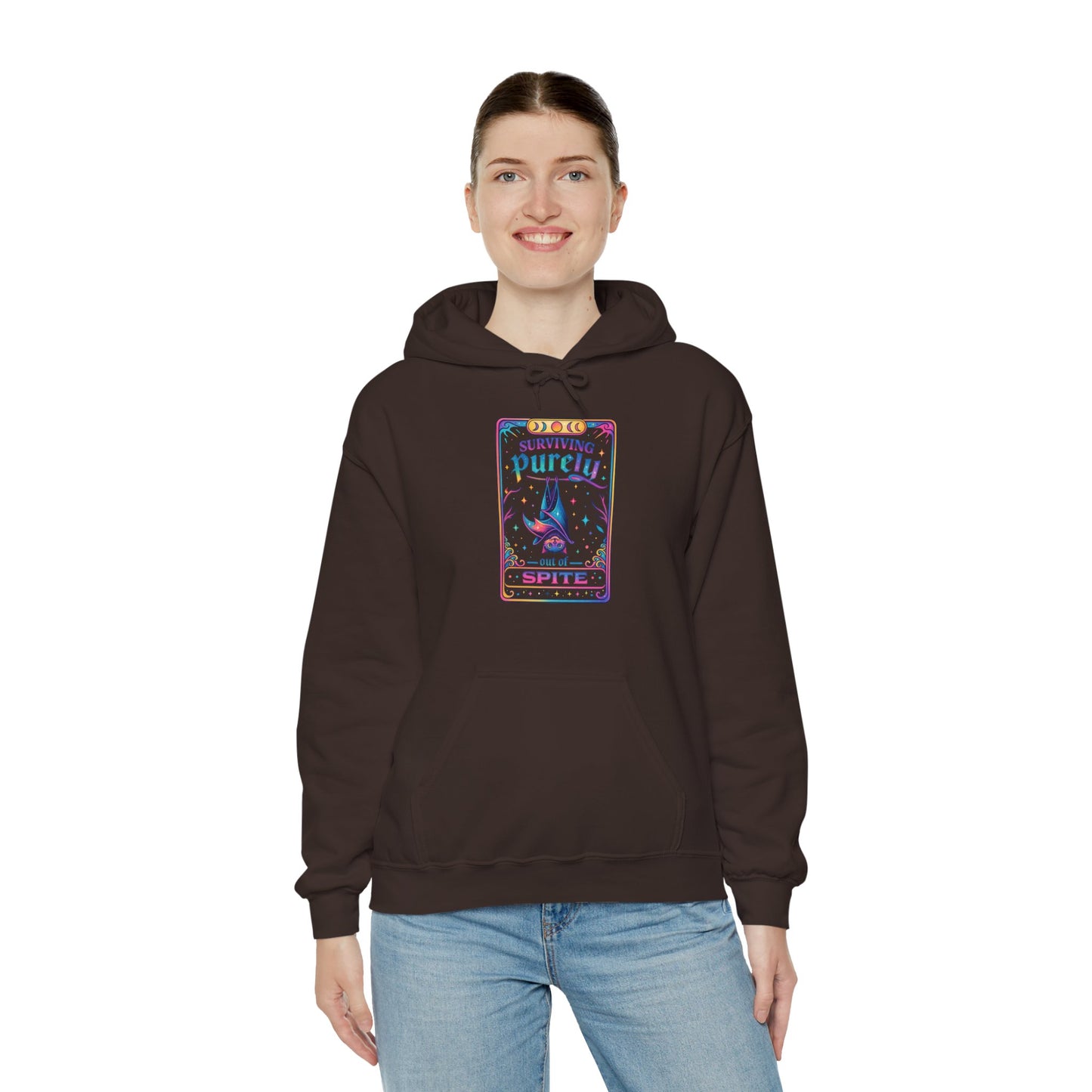 'Still Surviving Purely on Spite' Sarcastic Hoodie