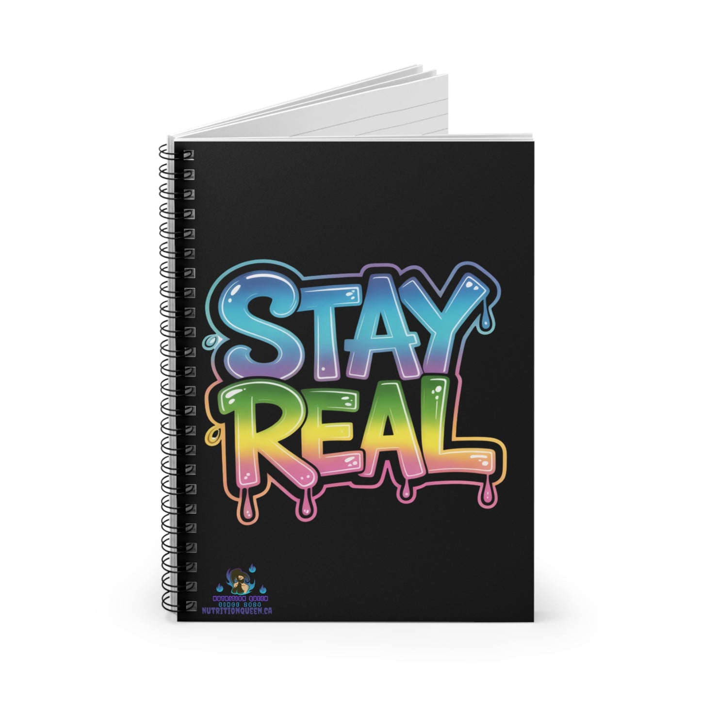 Stay Real Graffiti Spiral Notebook