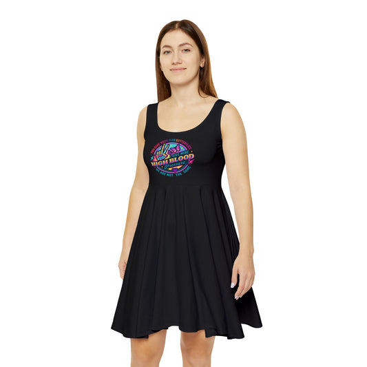 'You Give Your Man Butterflies' Women's Skater Dress - Black