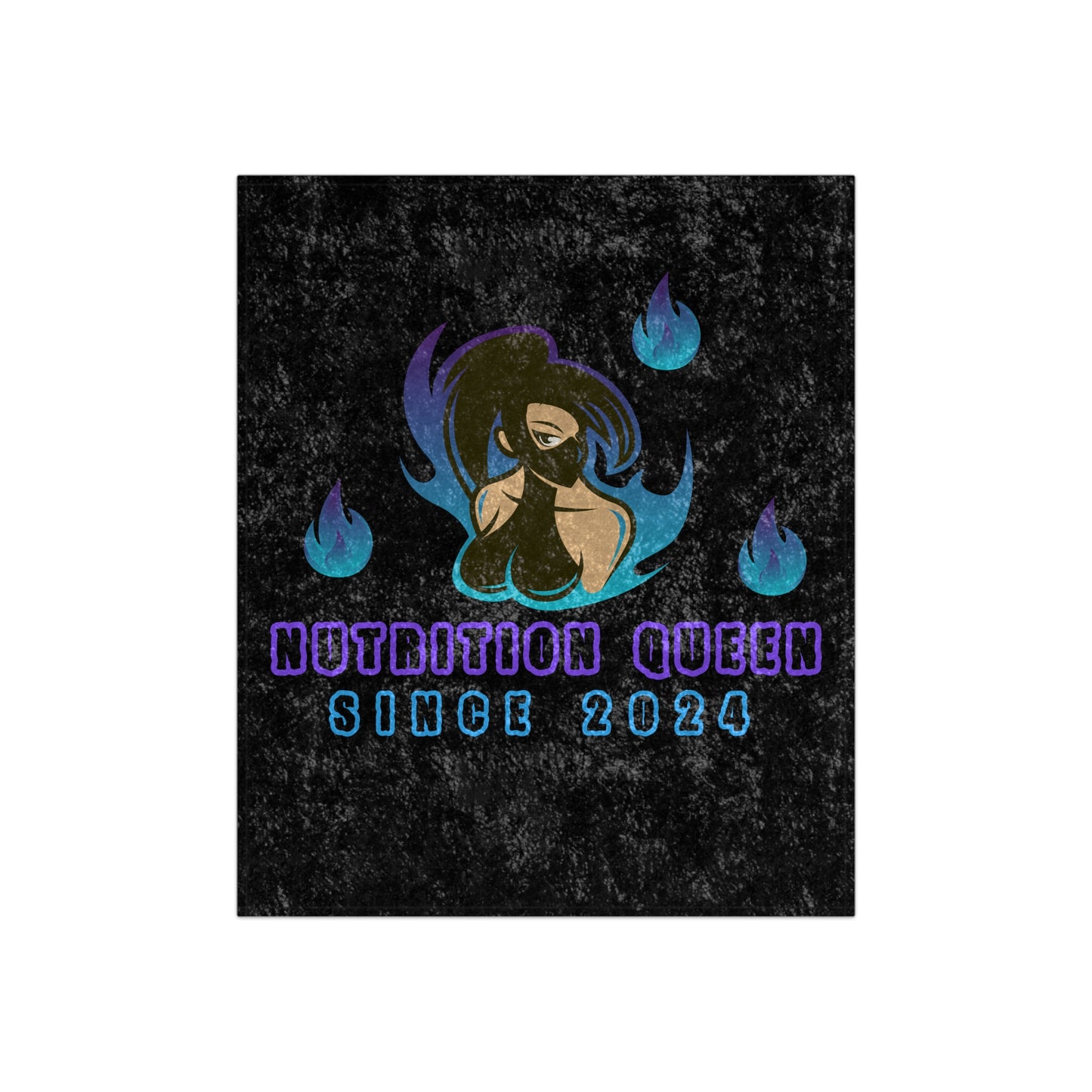 Nutrition Queen Crushed Velvet Blanket