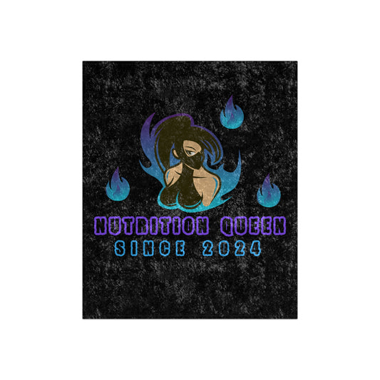 Nutrition Queen Crushed Velvet Blanket