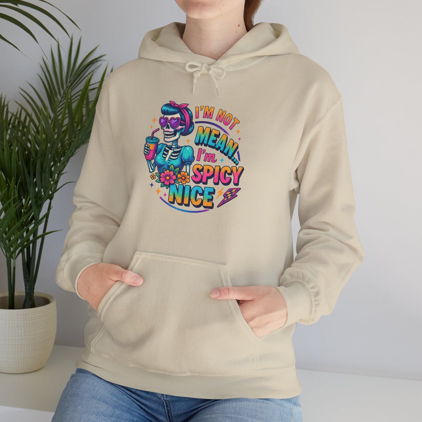 'I'm Not Mean, I'm Spicy Nice' Sarcastic Hoodie