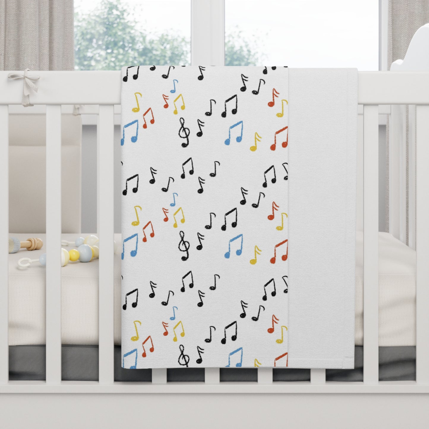 Nutrition Queen Music Notes Soft Fleece Baby Blanket
