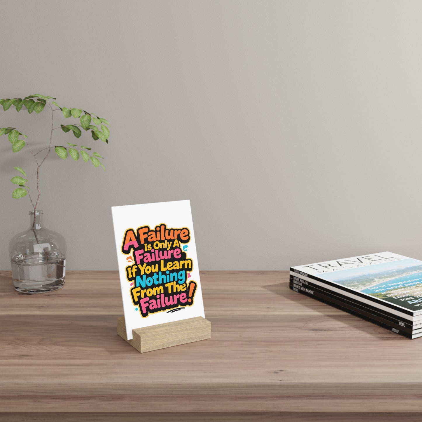 "A Failure Is Only A Failure If You Learn Nothing From The Failure" Motivational Gallary Board