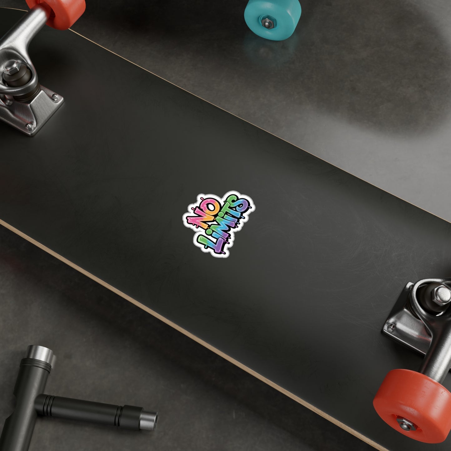 'No Limits' Rainbow Graffiti Vinyl Decal