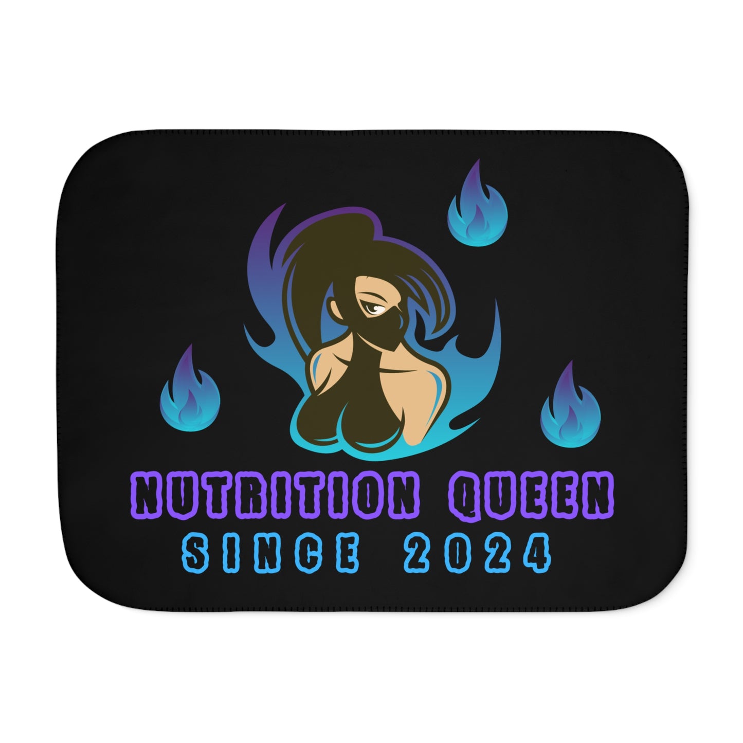 Nutrition Queen Sherpa Blanket, Two Colors