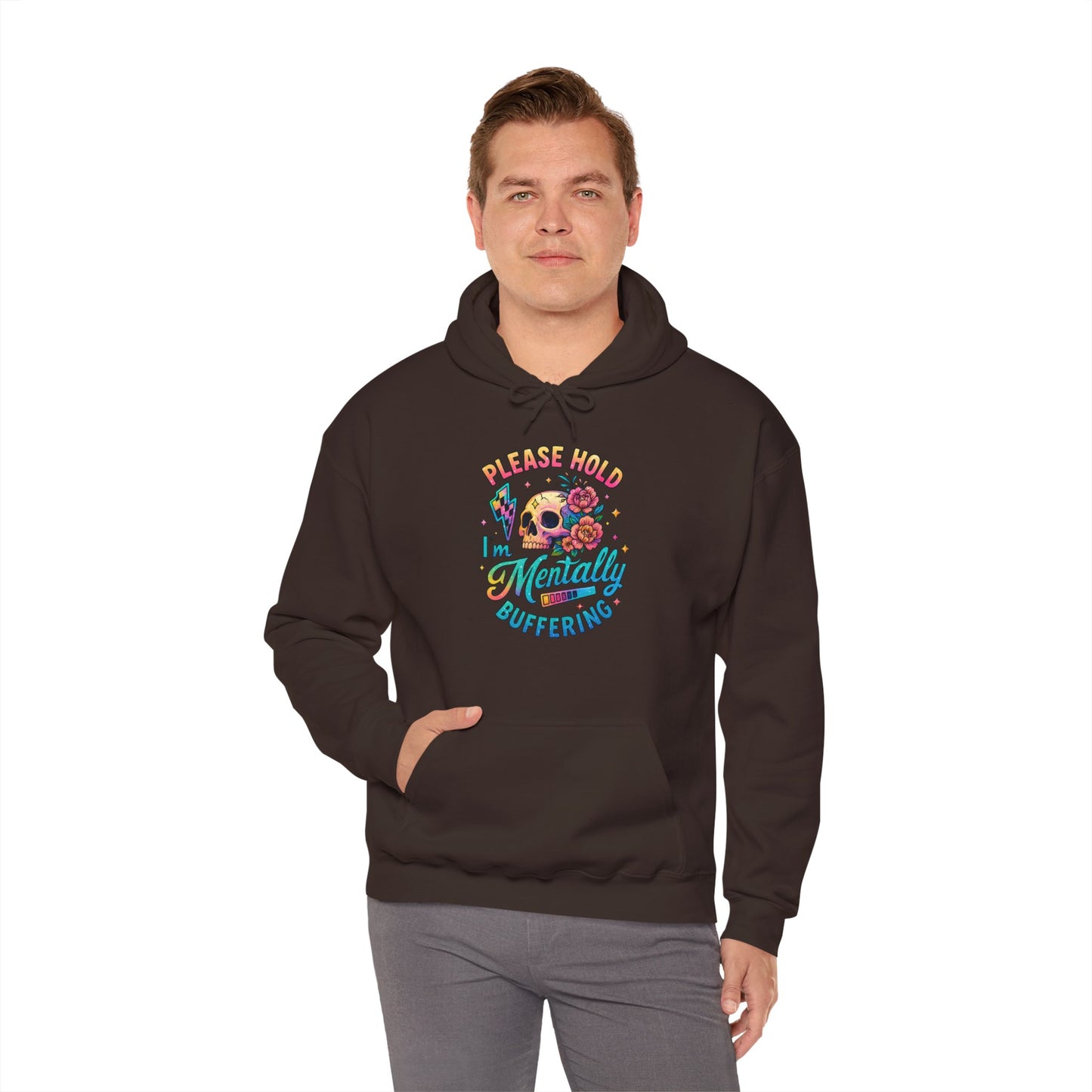 'Please Hold I’m Mentally Buffering' Sarcastic Hoodie