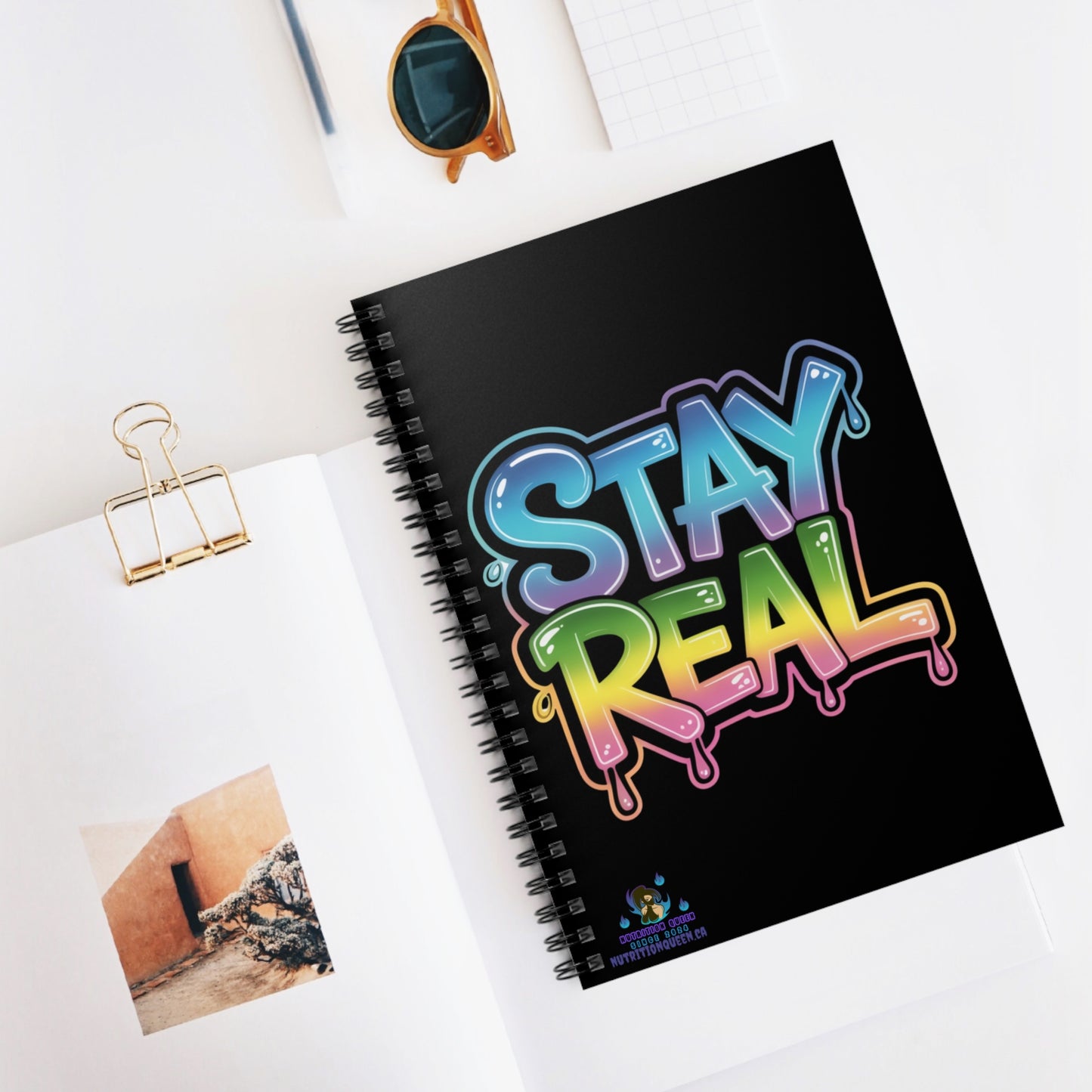 Stay Real Graffiti Spiral Notebook