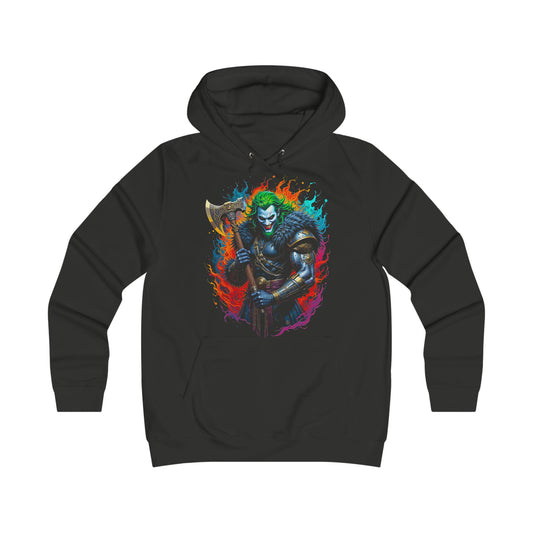 Woman's Menacing Flaming Axe Joker  Hoodie