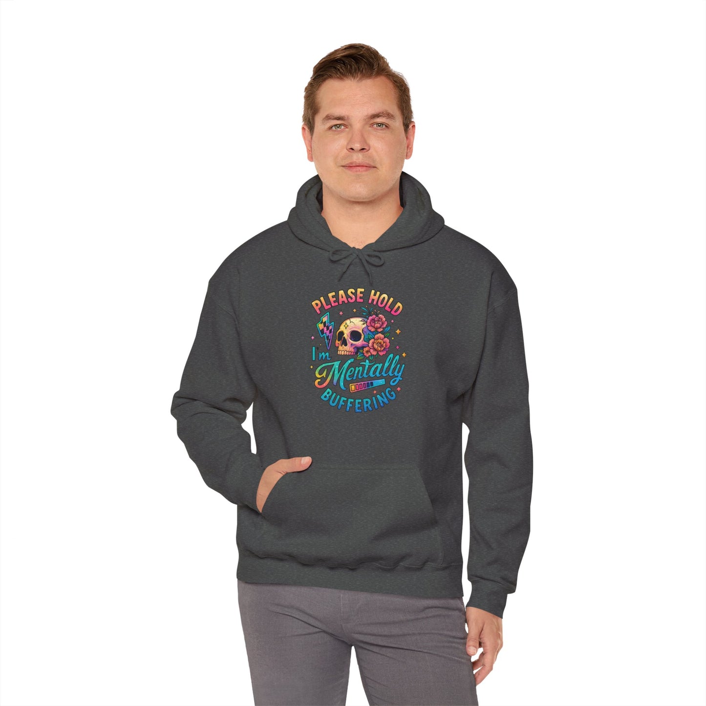'Please Hold I’m Mentally Buffering' Sarcastic Hoodie