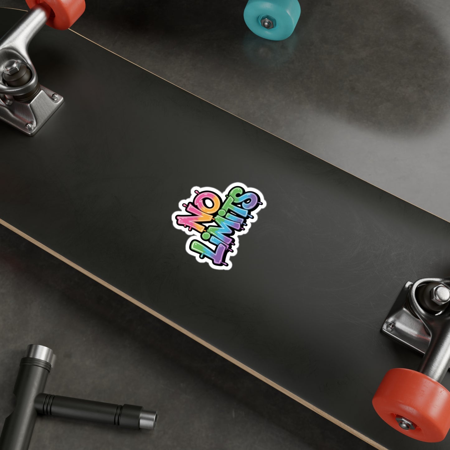 'No Limits' Rainbow Graffiti Vinyl Decal