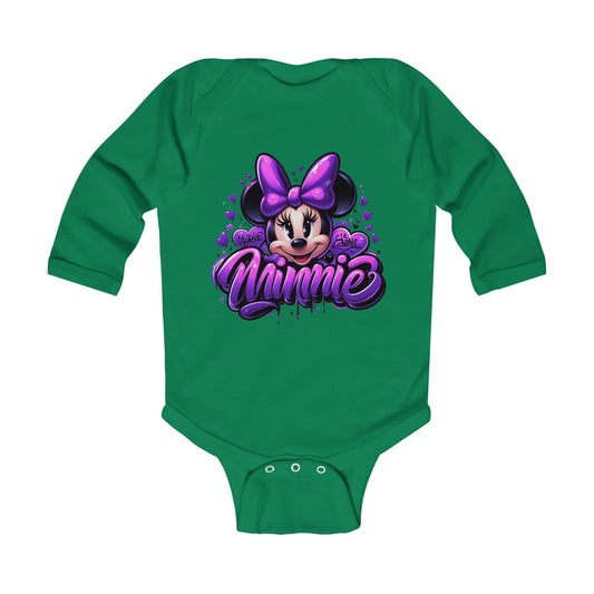 Minnie Purple Infant Long Sleeve Bodysuit