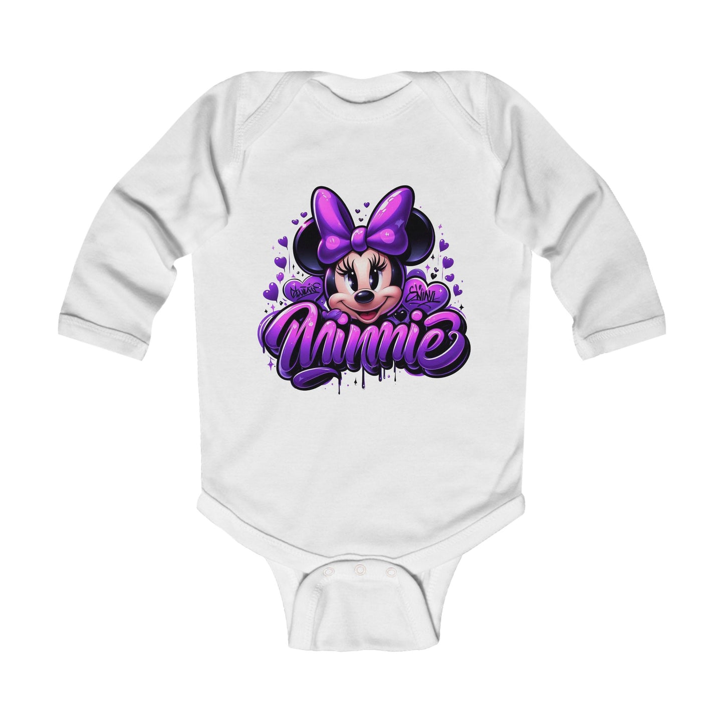 Minnie Purple Infant Long Sleeve Bodysuit