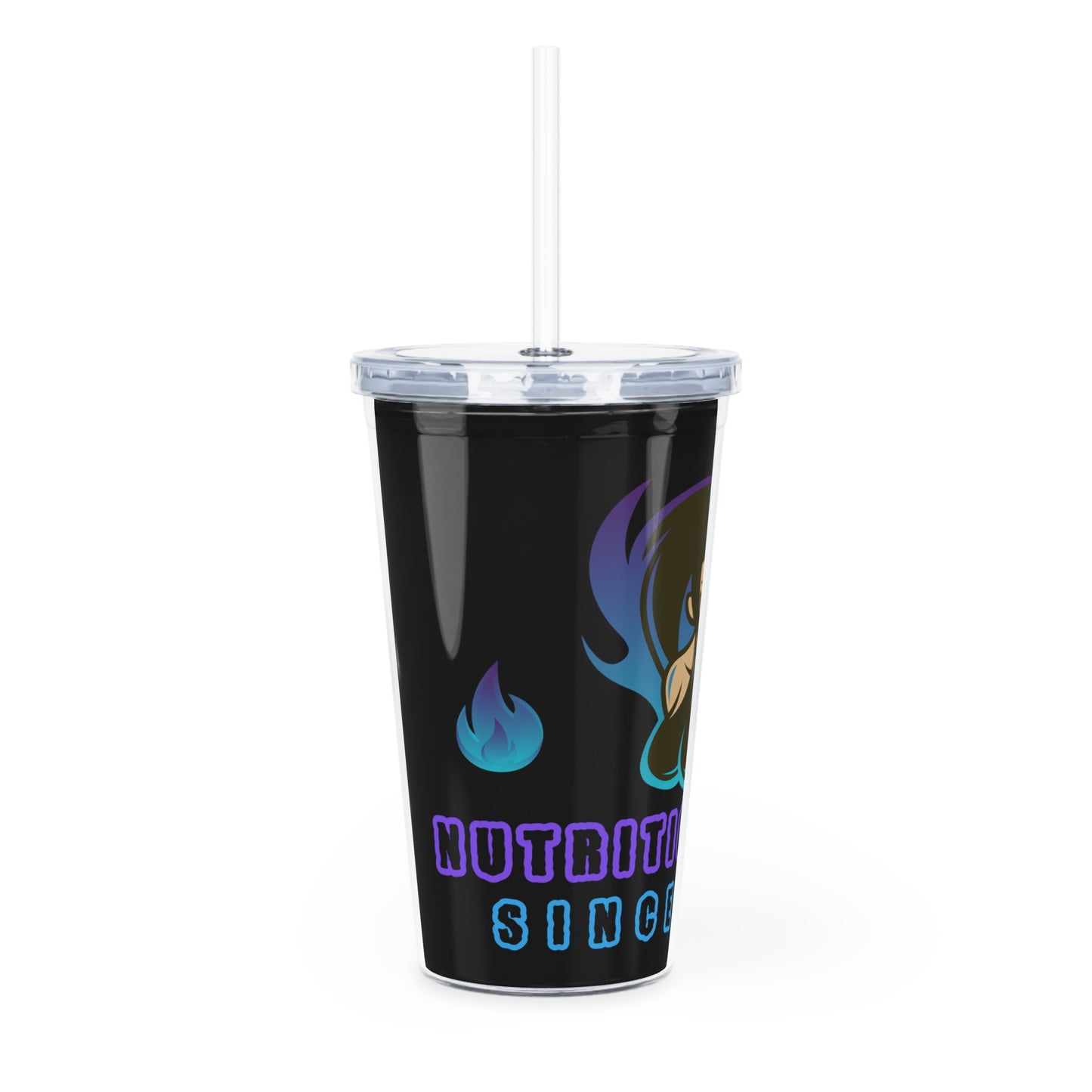 Nutrition Queen Plastic Tumbler with Straw