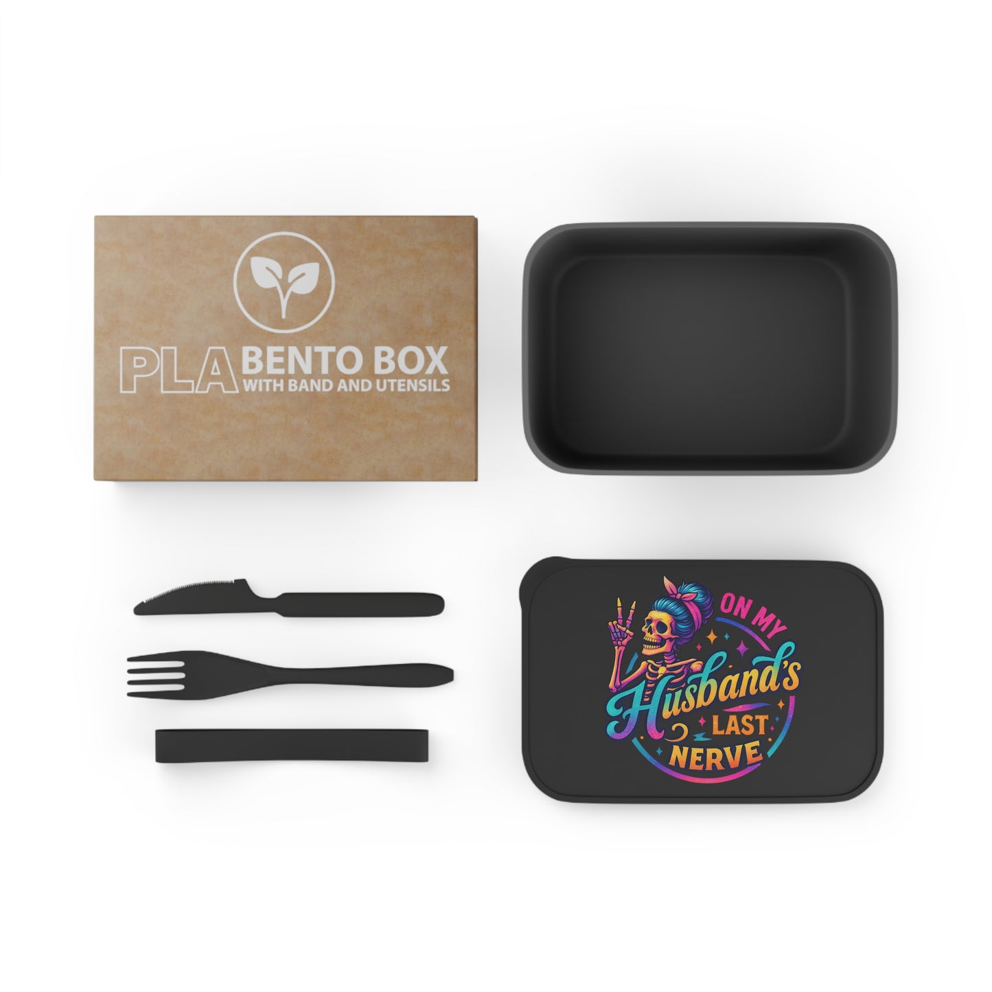 “On My Husband's Last Nerve” Bento Box with Utensils