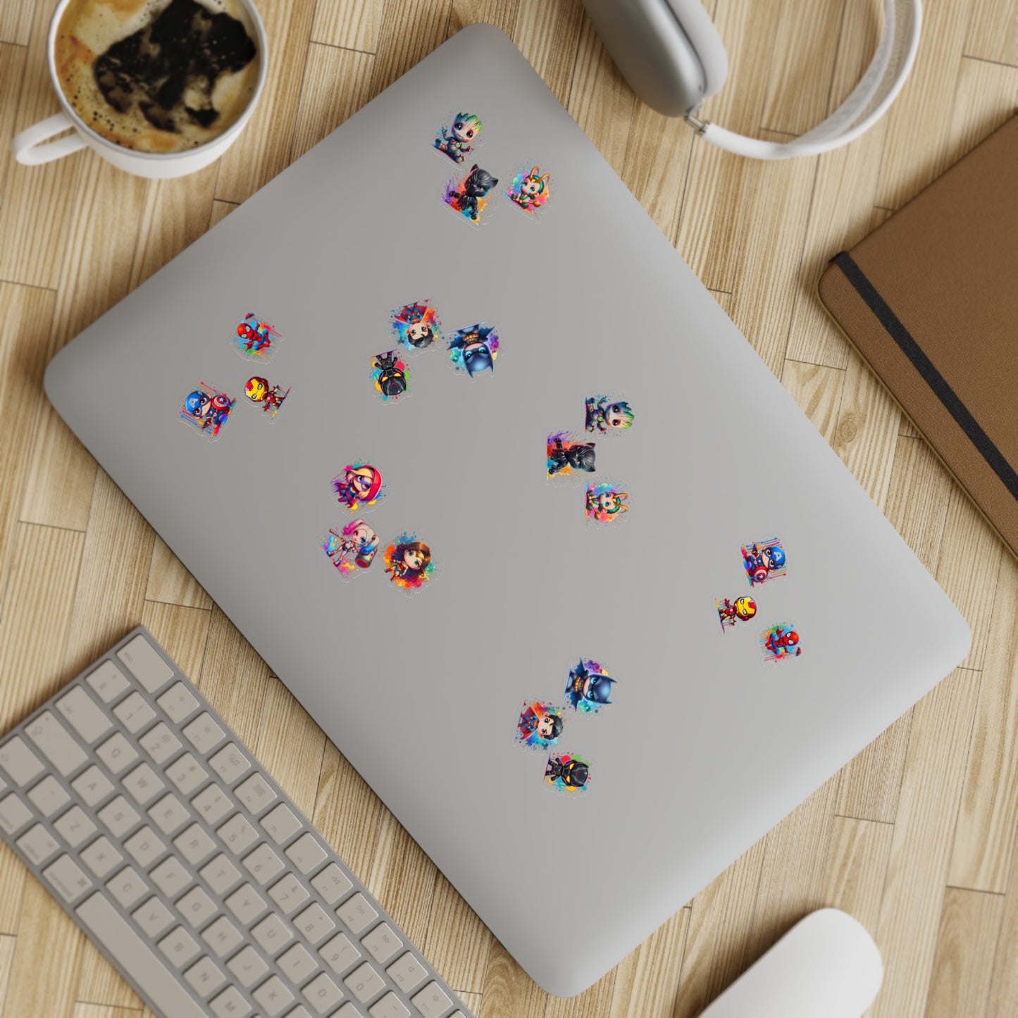 Cute Baby Marvel & DC Character Sticker Sheet Set — 5PCS