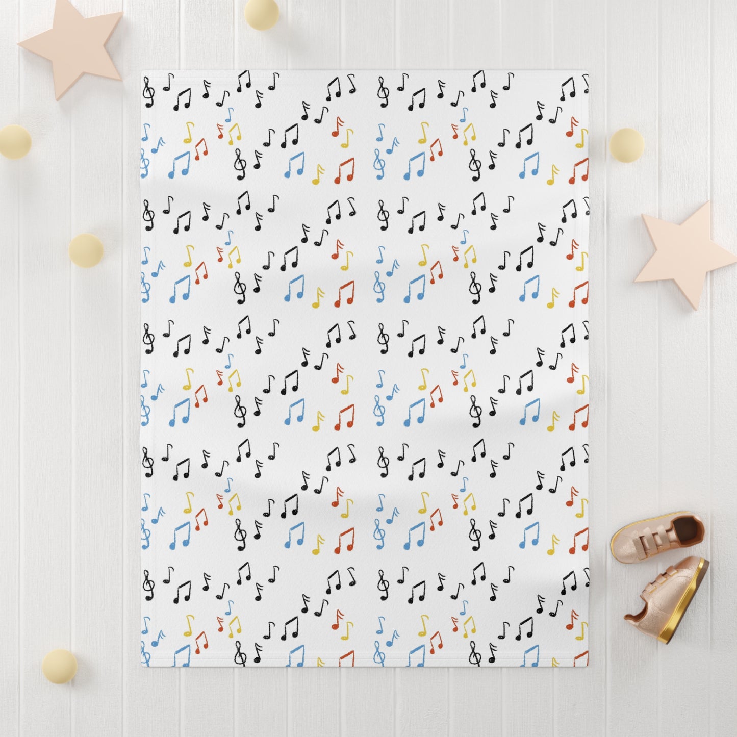 Nutrition Queen Music Notes Soft Fleece Baby Blanket
