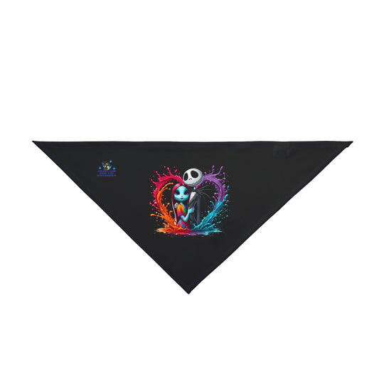 Colorful Love Jack & Sally Pet Bandana