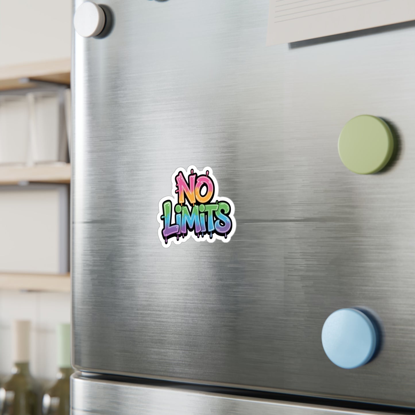'No Limits' Rainbow Graffiti Vinyl Decal